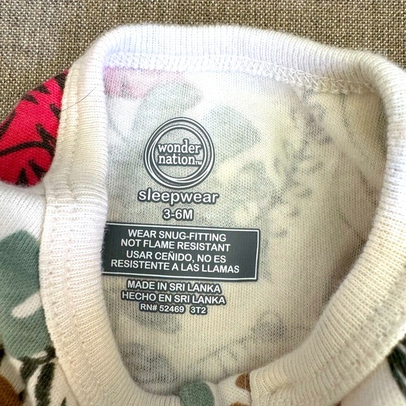Wonder Nation, Jungle Theme, Sleeper with Footies, Size 3-6 Months - Picture 3 of 3